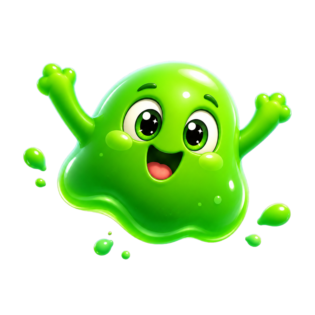 Pip, a happy green adventure sprite